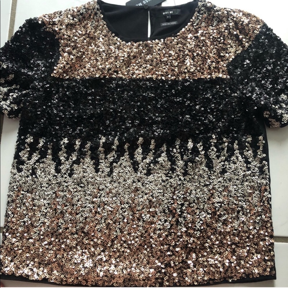 Miss Me Sequin Party Gal Top